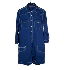 Denimist Dark Wash Button Down Cowboy Romper‎ Size Medium NWT